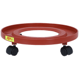 Gas Cylinder Trolley - Round, Plastic, Sturdy Wheels, Leaves No Scratches, 1 pc