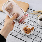 Jar Bottle Bags, Food Storage Bags Snack Sandwich Zip Bags Reusable Airtight Saddle Storage Bags Leakproof Food Saver Bags for Travel Camp Picnic, Multidesigned (3 Pcs)