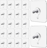 Wall Mount Screw Hooks for Kitchen Bathroom Bedroom Living Room 40 Pcs